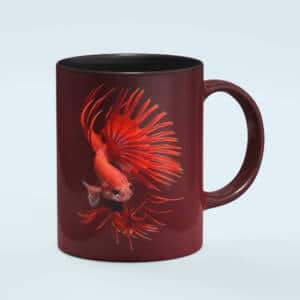 Caneca Peixe Betta Vermelho